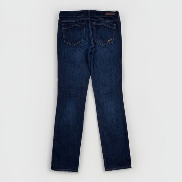 Express Jeans Womens 6 Slim Leg Dark Blue Denim Measures 30 x 31 - Picture 2 of 9